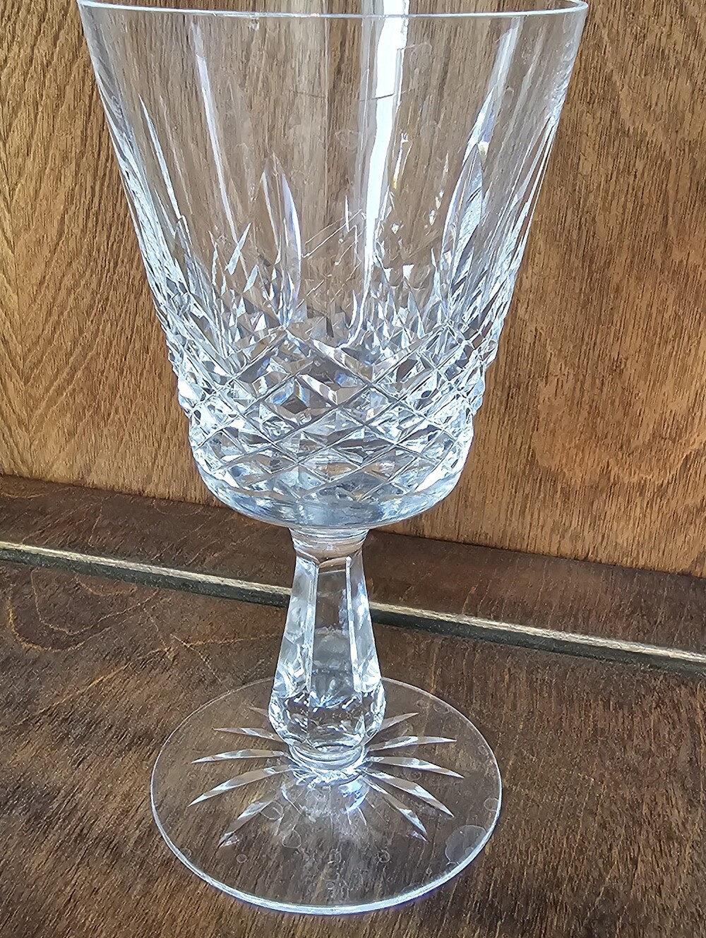 Waterford Crystal Cut Glass Wine Goblet - Clear
